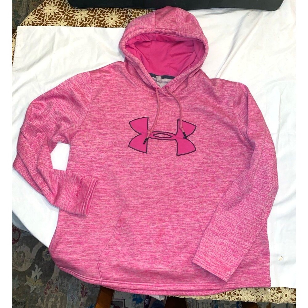 Under Armour Storm 1 Women’s Large Pink Pullover Hoodie Water‑Resistant